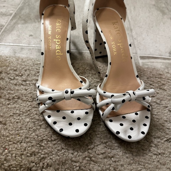 Kate Spade Black and White Polka Dot Heels - Picture 1 of 1